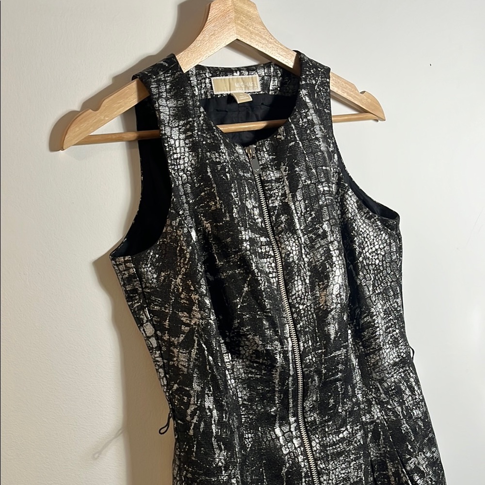 Michael Kors Elegant Black & Silver Women's Dress - Picture 2 of 5